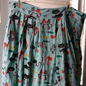 Cat print skirt